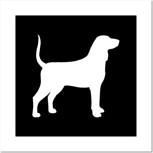 Bluetick Coonhound Silhouette Wall Art by Coffee Squirrel